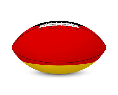 Football with flag of Germany, isolated on white background. Vector EPS10 illustration.のイラスト素材