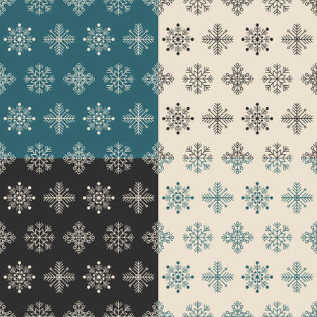 Set of Christmas and New year seamless patterns. Vector  illustration.のイラスト素材