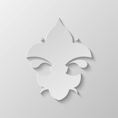 Paper Fleur de lis. Vector EPS10 illustration.のイラスト素材