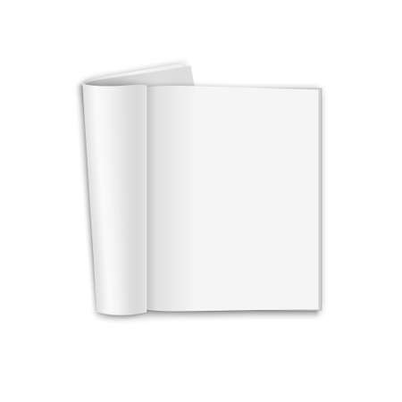 Blank opened magazine, isolated on a white background. Vector EPS10 illustration.のイラスト素材