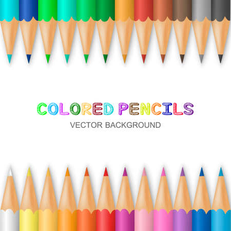 Vector background with colored pencils.のイラスト素材