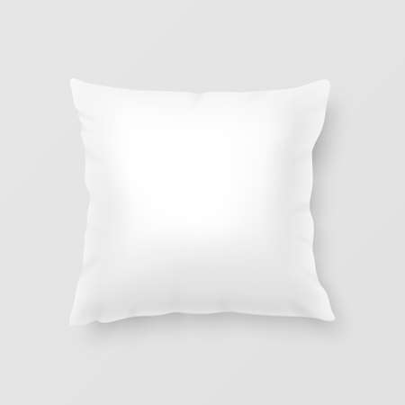 Close-up realistic white pillow.のイラスト素材