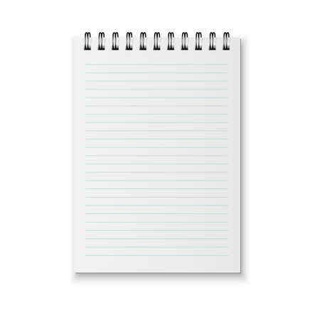 Blank realistic spiral notebook isolated on a white background.のイラスト素材