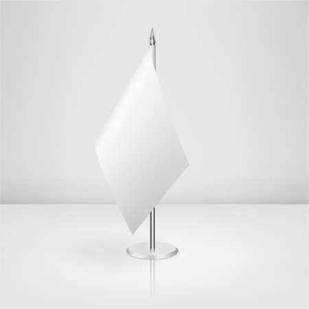 Small table flag template with reflection.のイラスト素材