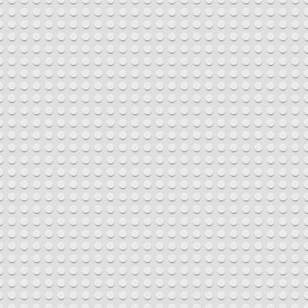 White plastic construction plate - vector semless background. Toy blocks.のイラスト素材