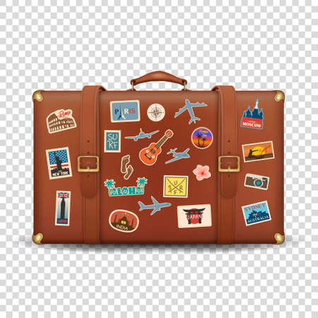 Vector Realistic travelling luggageのイラスト素材