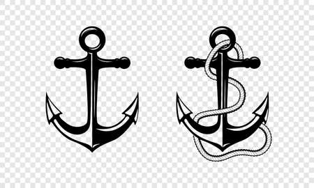 Vector Hand drawn Anchor Icon Set Isolated.のイラスト素材
