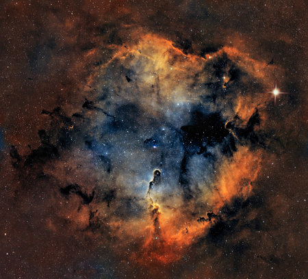 A stunning nebula or galaxy, showcasing colorful cosmic clouds and deep space beauty. Perfect for sci-fi, astronomy, and fantasy projectsの写真素材