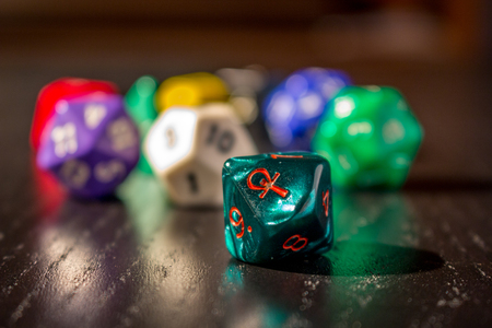 Colorful diceの写真素材