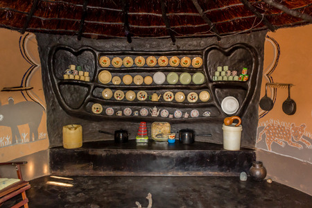 Traditional Ndebele kitchenのeditorial素材