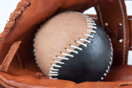 Baseball Glove with ballの写真素材