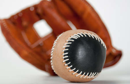 Baseball Glove with ballの写真素材