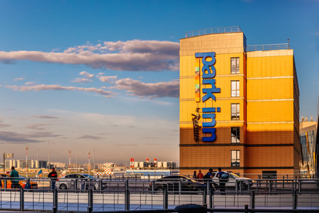 Saint Petersburg, Russia - August 8, 2020: Park Inn by Radisson Pulkovo Airport Hotel.