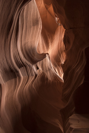 View inside a slot canyon - Antelope Canyon, Arizonaの写真素材