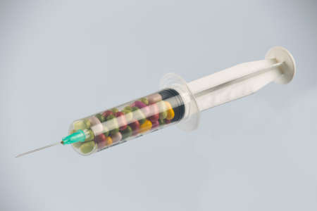 a metaphor of pills and medicineの写真素材