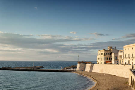 La Puritate (that is the purity) view: the beach of the old town of Gallipoli (Le) in the southern of Italyの写真素材