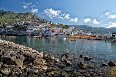 A view of SantâAngelo in Ischia island in Italyのeditorial素材