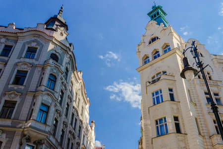 Buildings  and houses in the historical center of Pragueの写真素材