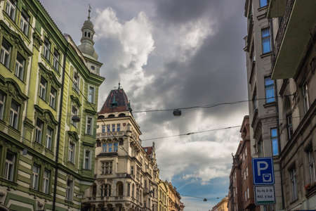 Buildings  and houses in the historical center of Prague