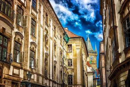 Buildings  and houses in the historical center of Pragueのeditorial素材