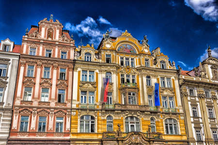 Buildings  and houses in the historical center of Pragueのeditorial素材