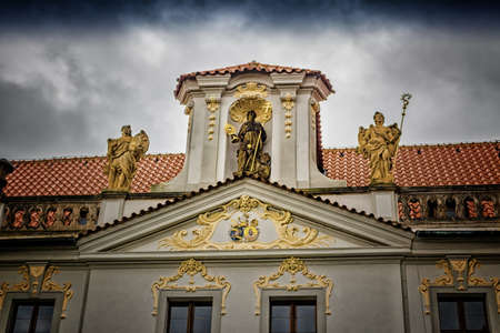 Exterior faÃ§ade of monastery of Royal Canonry of Premonstratensians at Strahovのeditorial素材