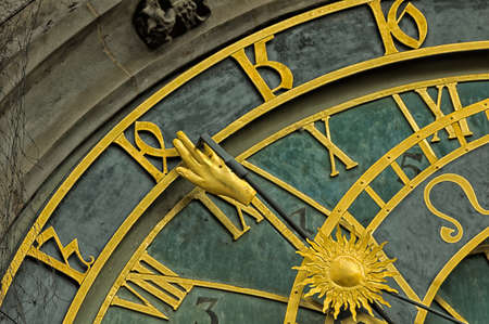 The medieval astronomical clock in the Old Town square in Prague