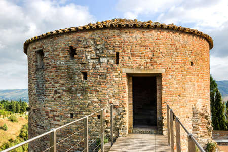 The brickwalls of the medieval Fortress of Venetians in Brisighella