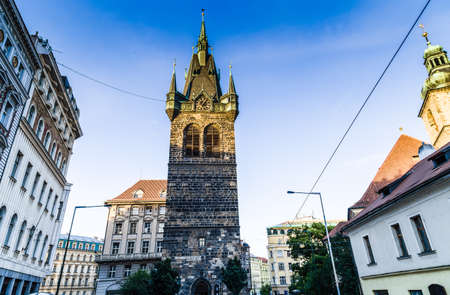 Buildings  and houses in the historical center of Prague