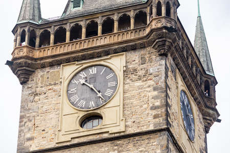 The medieval astronomical clock in the Old Town square in Prague