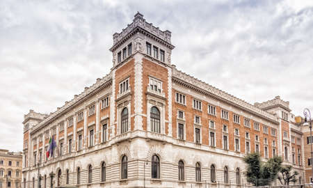 Historical buildings and architecture details in Rome, Italy: the Italian Parliament Buildingの写真素材