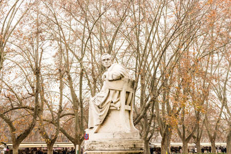 Historical building, statues and architecture details in Rome, Italy: The Supreme Court of Cassationのeditorial素材