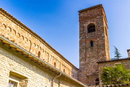 The Romanesque style church of St John the Baptist at the eighth, also known as  Church of Tho in Northern Italy offers a magical atmosphere full of Spirituality and trustの写真素材