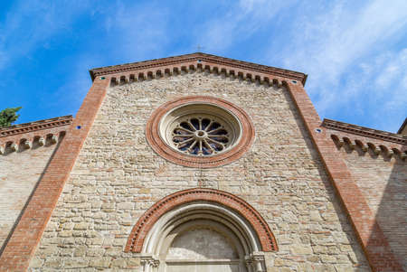 Facade of XIV Catholics church of Saints NicolÃ² and Francesco in Italyの写真素材