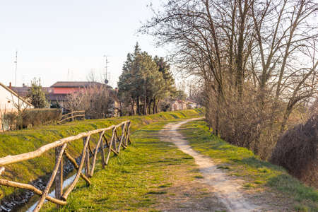 Foot path in the countrysideの写真素材