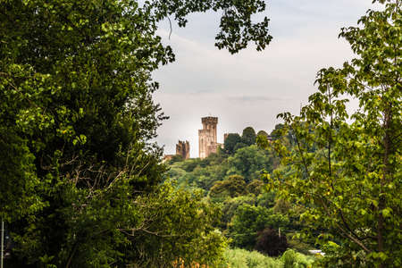 ancient buildings of a typical Italian medieval villageの写真素材