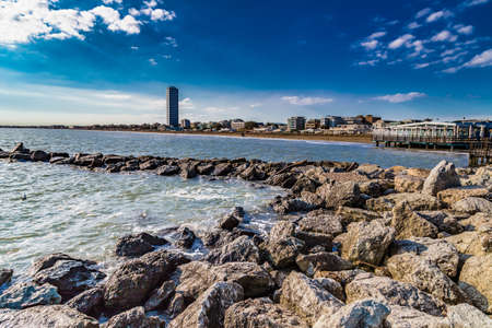 Dirty cliff in the Adriatic Seaの写真素材