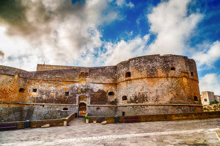 The Castle of Otranto, coastal town of Greek-Messapian origins  in Italyのeditorial素材