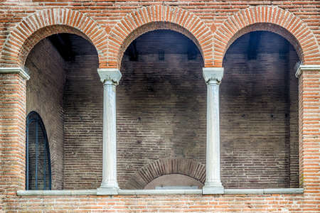 Exterior view of Basilica of Saint Apollinaris in Classe near Ravenna in Italy, early Christian period churchの写真素材