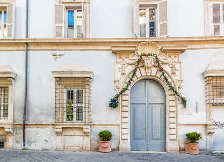 walking the ancient streets and alleys of Rome, Italyの写真素材