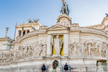 white imposing monument in Rome, Italy