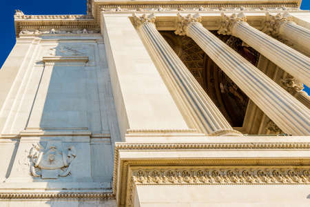 white imposing monument in Rome, Italy