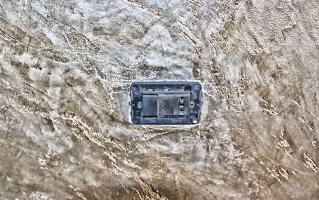 non-metallic box of bare electric socketの写真素材