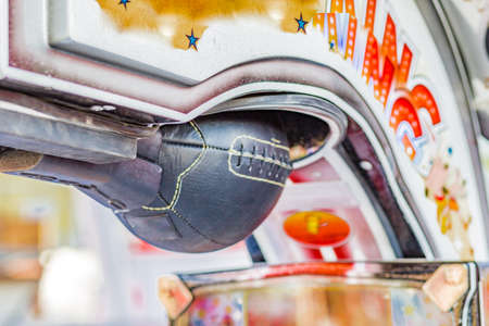 fun fair punch ball machineの写真素材