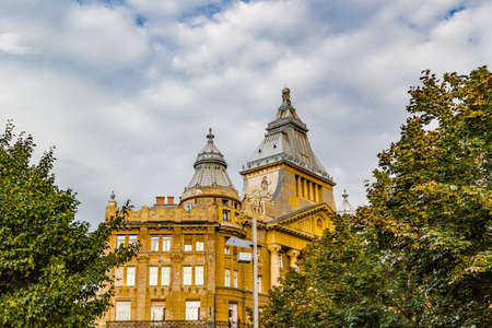 The variety of styles of palaces and buildings  in Budapest, Hungary in Europeのeditorial素材
