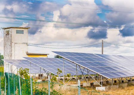 panels of a photovoltaic plant in the country