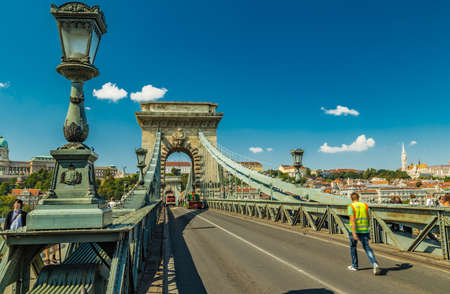 Chain Bridge in Budapestのeditorial素材