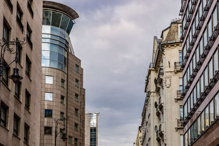 The variety of styles of palaces and buildings  in Budapest, Hungary in Europe