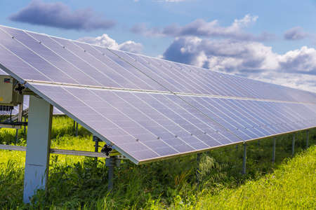 photovoltaic panels under the sun