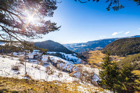 Panoramic view of beautiful mountain landscape in Italy